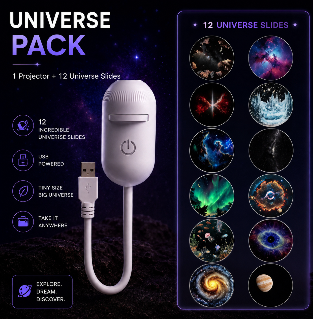 Lumo-Lite™ Mini Galaxy Projector